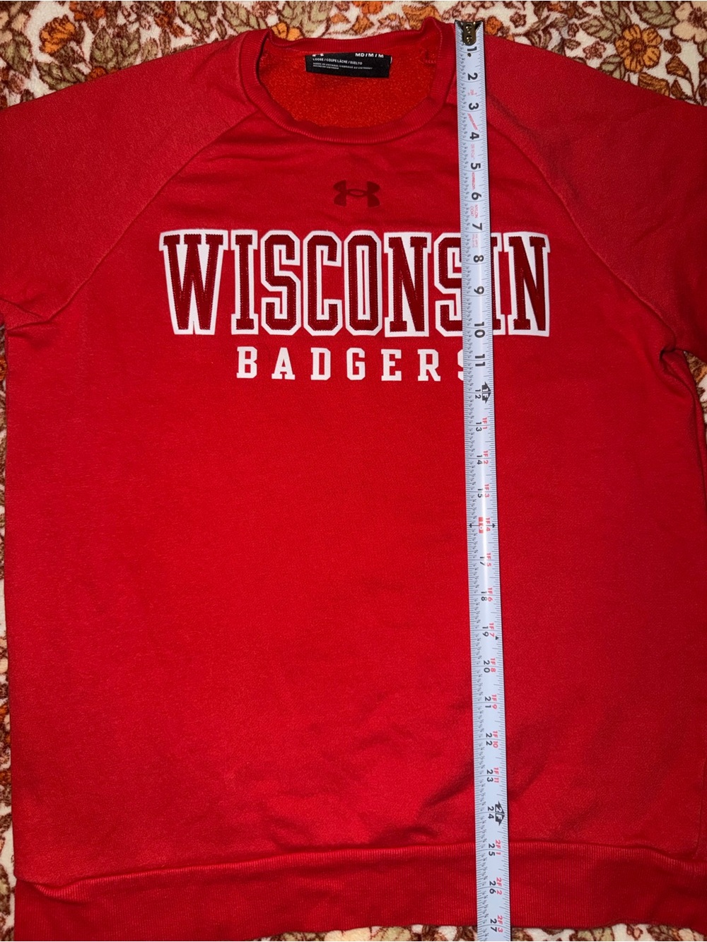 Under Armour Wisconsin Badgers Red Pullover Sweatshirt - Picture 4 of 6